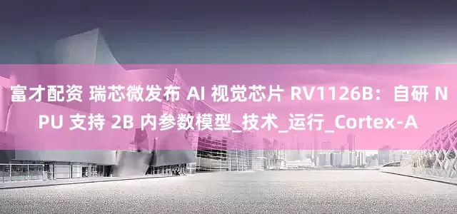 富才配资 瑞芯微发布 AI 视觉芯片 RV1126B：自研 NPU 支持 2B 内参数模型_技术_运行_Cortex-A